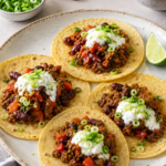 Tacos de ternera con frijoles