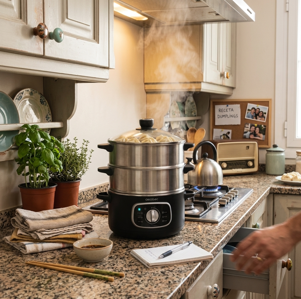 Vaporera eléctrica Cecotec Vapovita SteelPot: cocinar al vapor de forma fácil y saludable