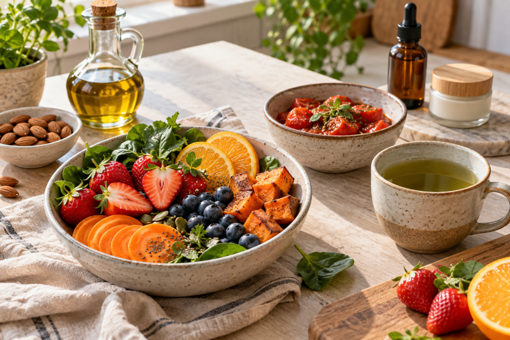 Alimentos que cuidan la piel desde dentro